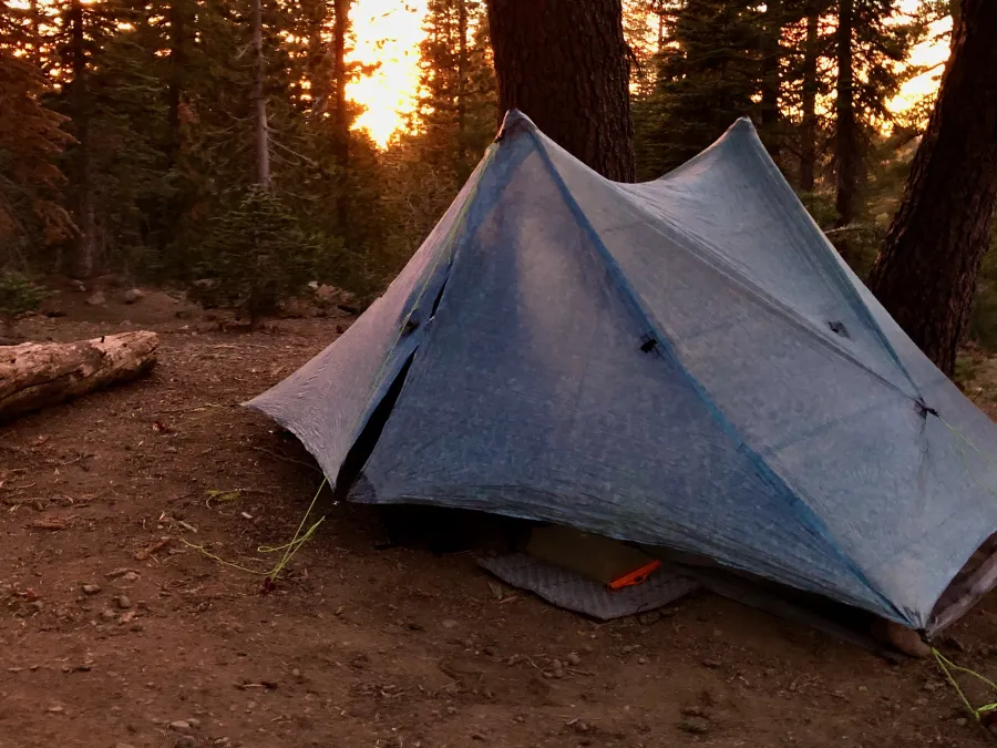 Gravity's last campsite on the PCT