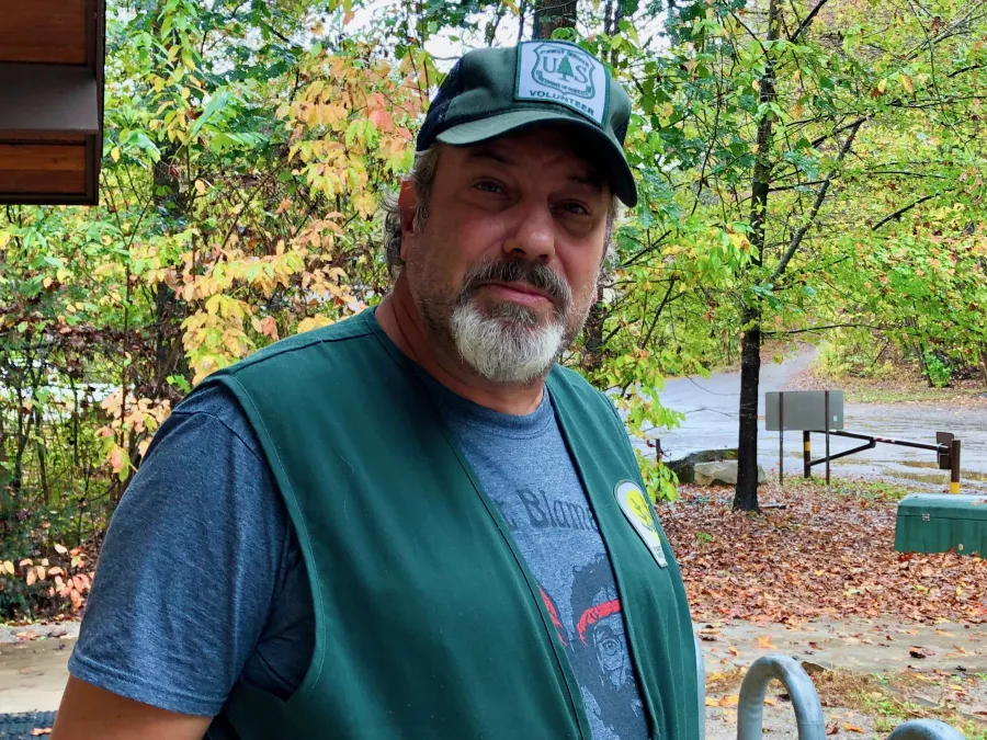 Rob, the camp host at Thunder Rock Campground