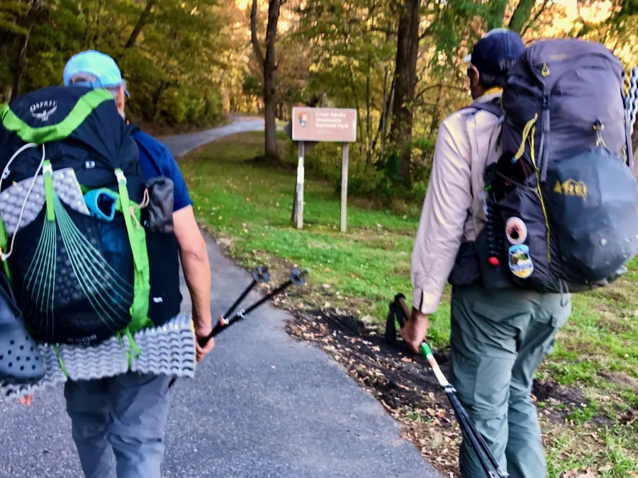 Tengo and JA enter Great Smoky Mountains National Park
