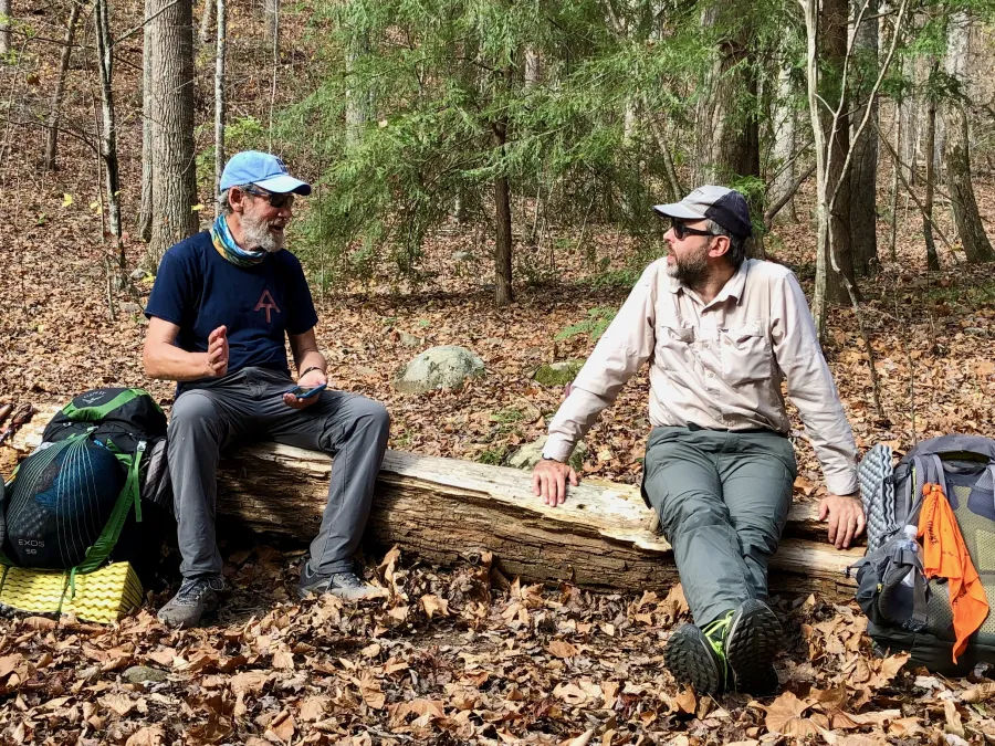 Tengo and JA take a break at Chambers Creek