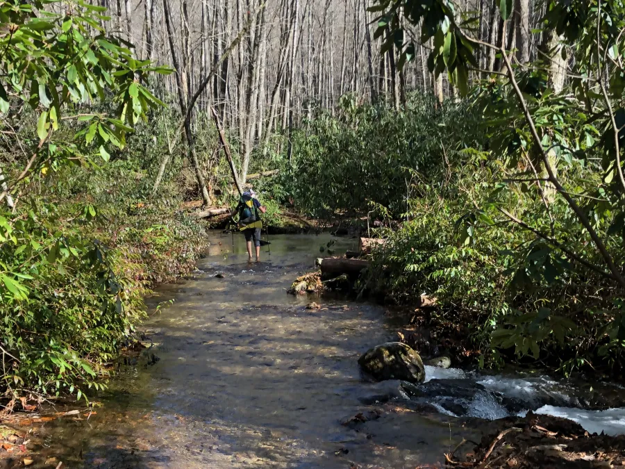 Fording Noland Creek