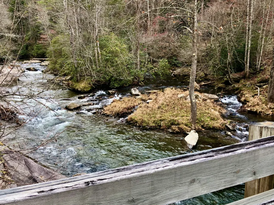 Crossing the Oconaluftee River