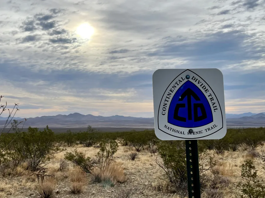 A CDT sign in the desert