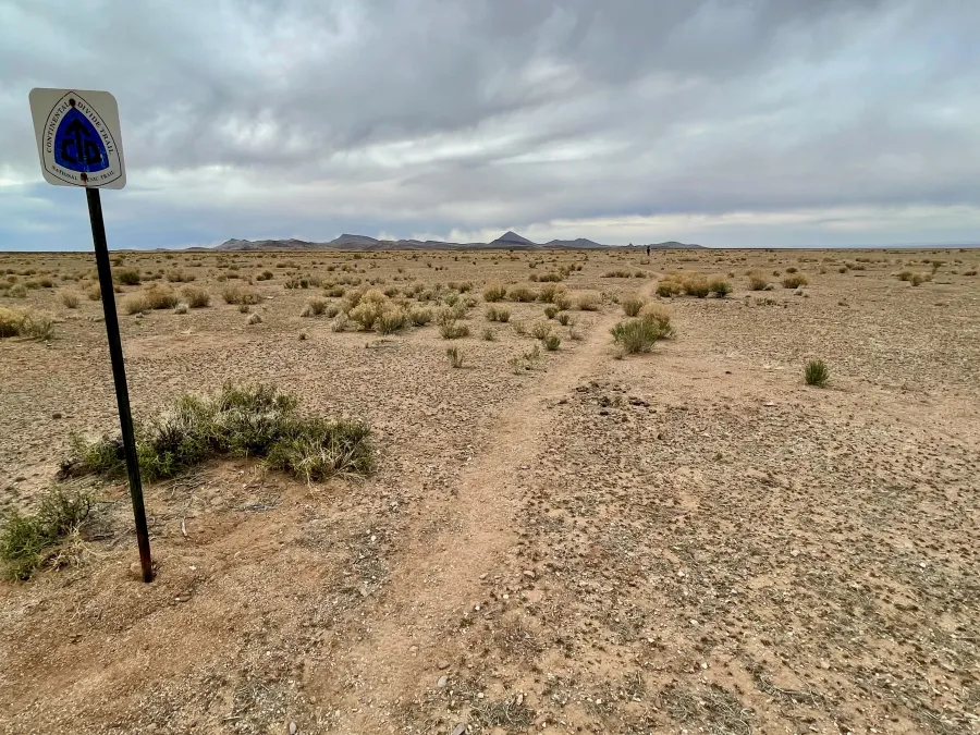 A clearly marked section of trail