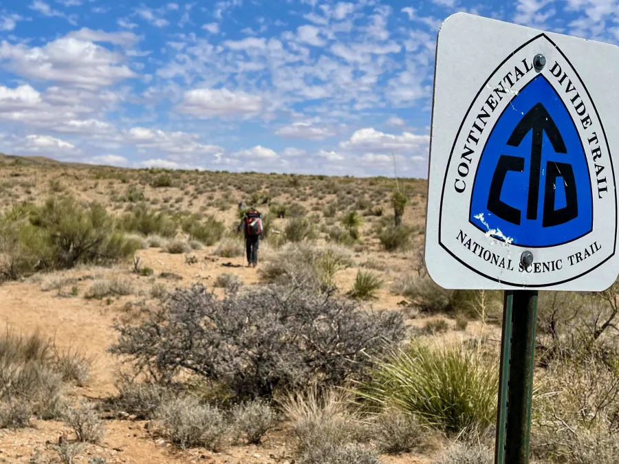 A CDT trail sign