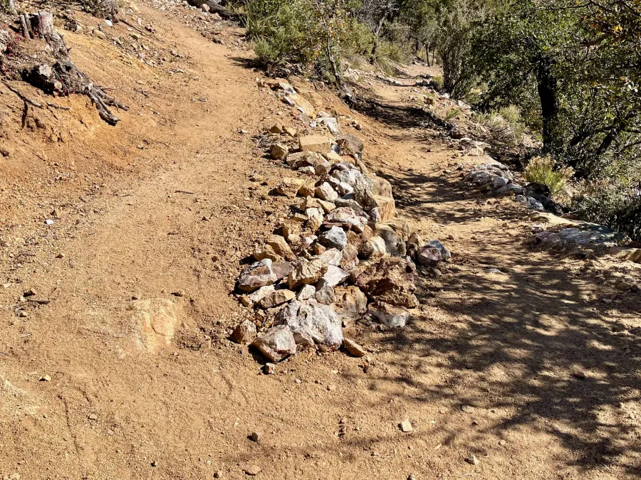 A trail switchback