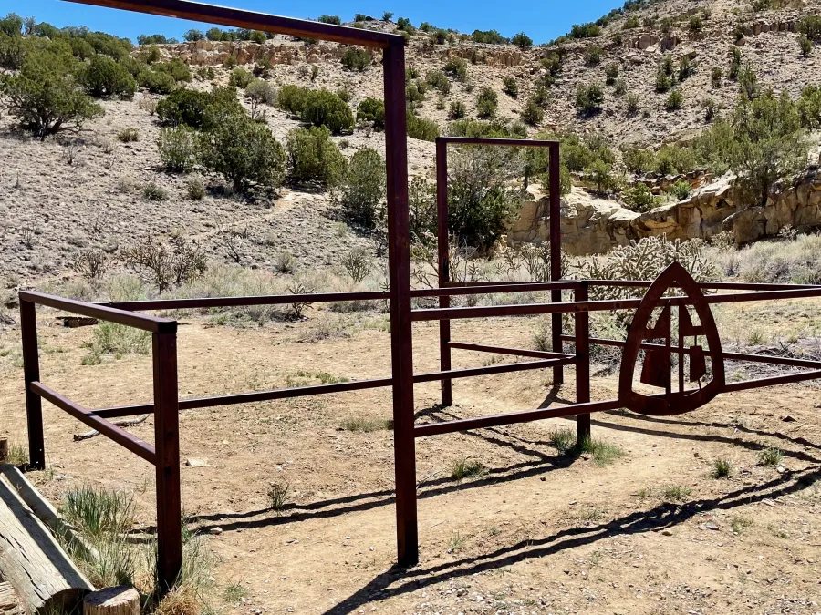 A metal gate at the CDT trailhead