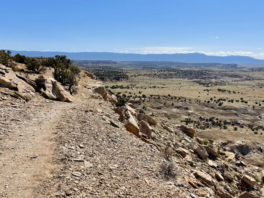 A distant view of the Jemez Mountains