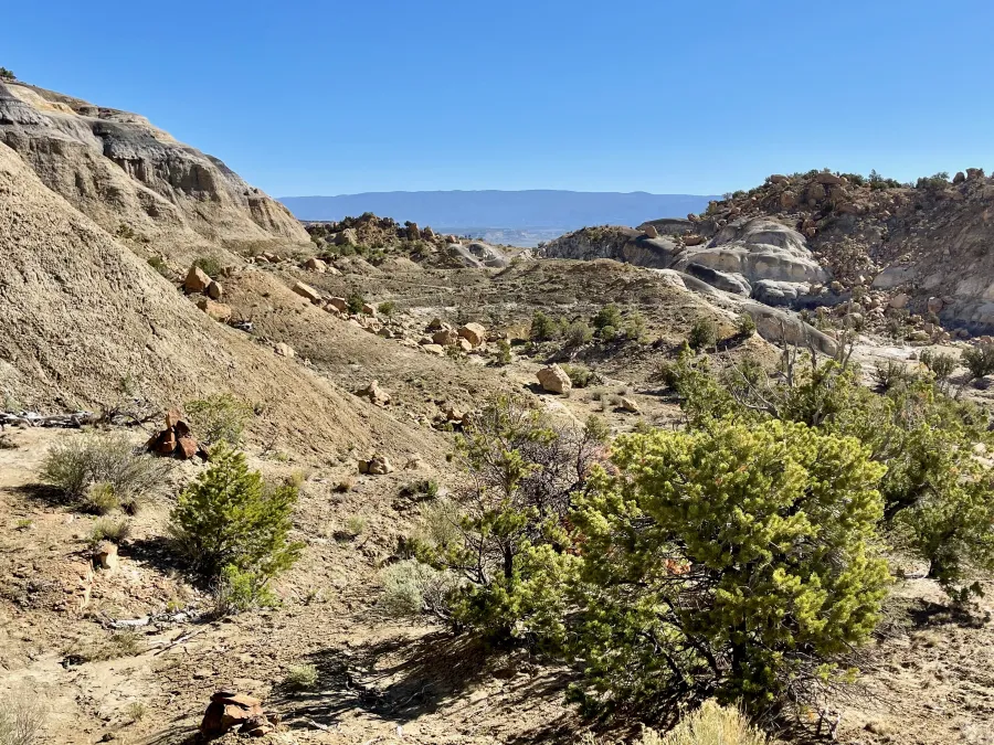 Rolling terrain on the climb up the mesa