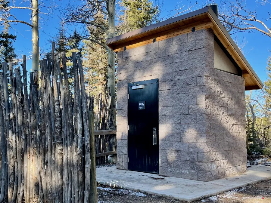 A privy at Lagunitas Campground