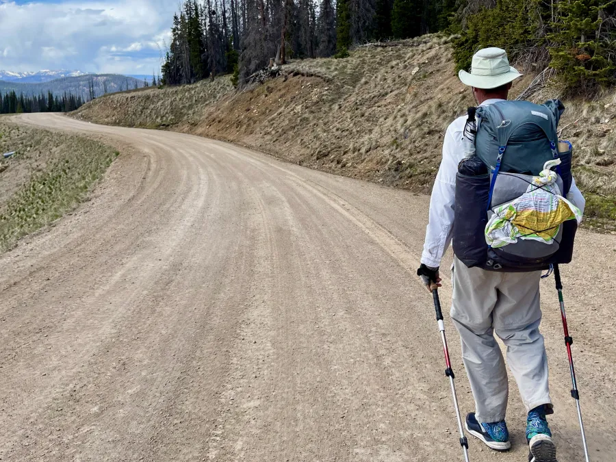 Top O' walks on a road