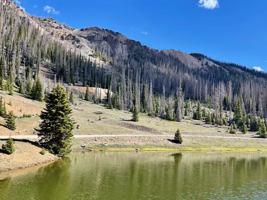 A lake below Asiatic Mine