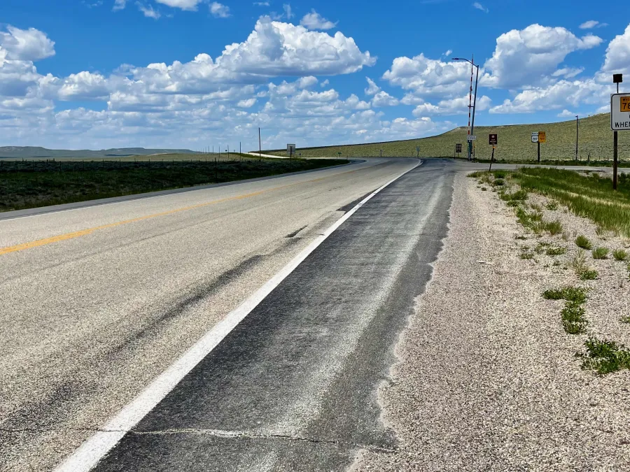 The highway north of Sweetwater Station