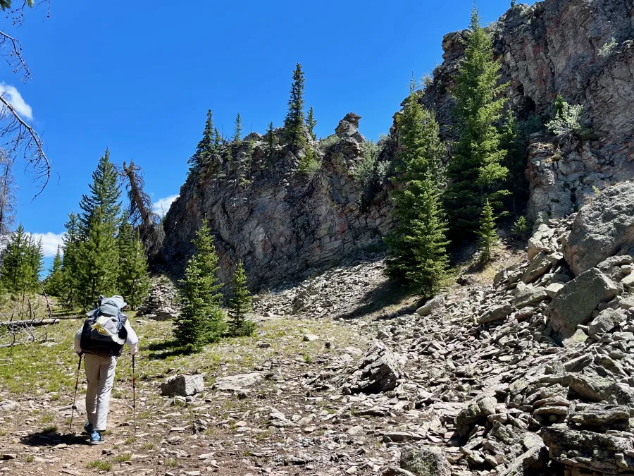 Top O' on the CDT near Haystack Mountain