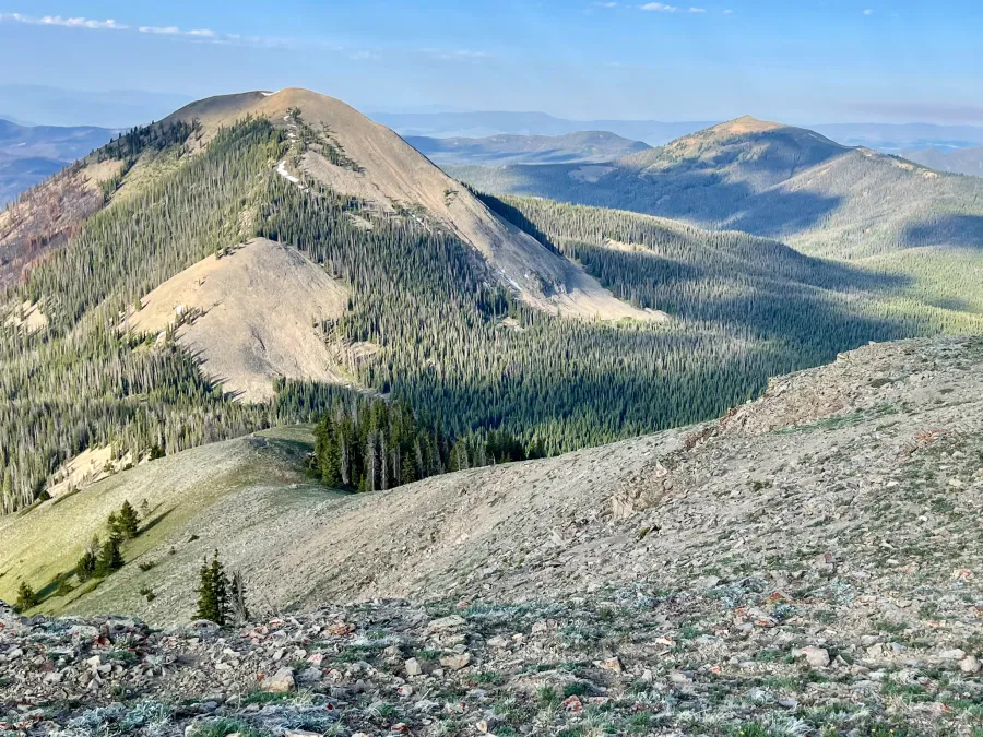 Looking back to Haystack Mountain 