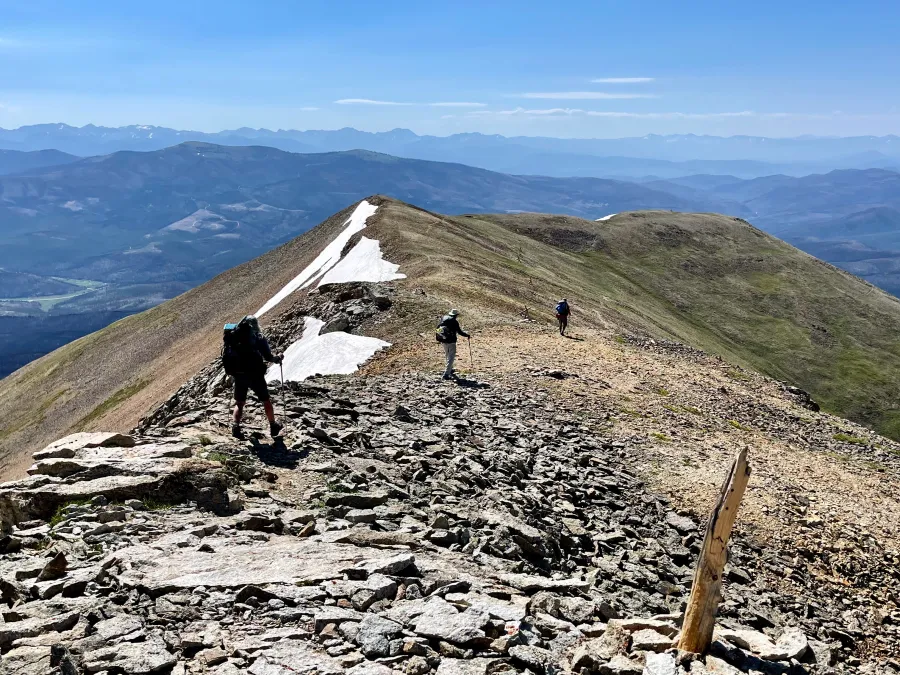 Leaving Parkview Mountain on the wrong trail