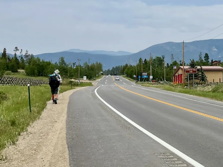 Walking on U.S. Highway 34