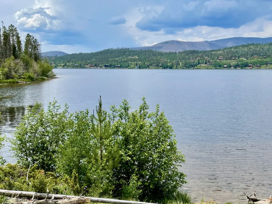 Rain on the other side of Shadow Mountain Lake