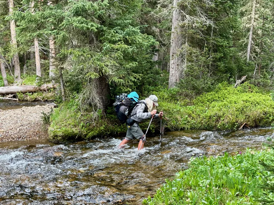 OldTimer crosses Arapaho Creek 