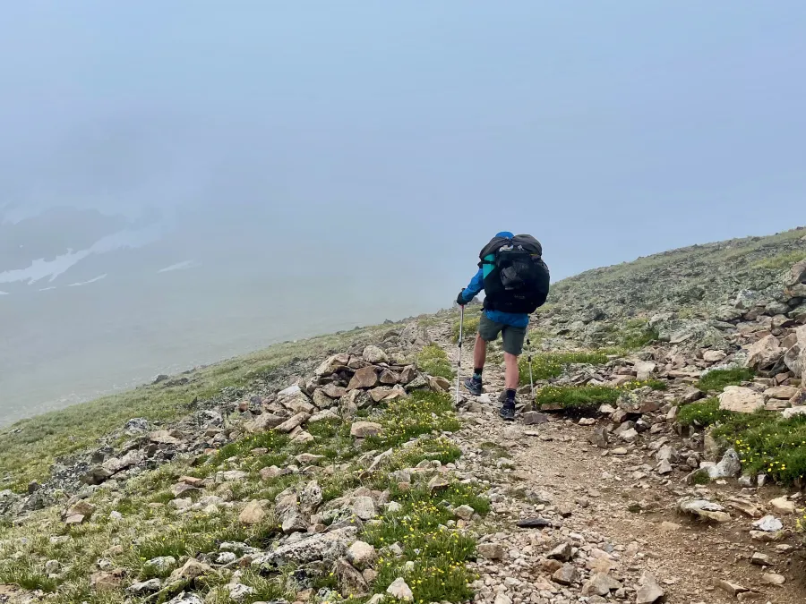 OT follows the ridge toward Arapaho Pass
