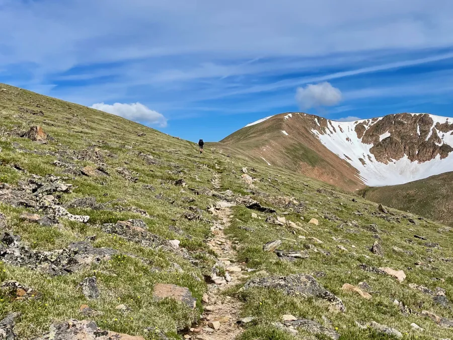 Walking around the top of Breckenridge Peak