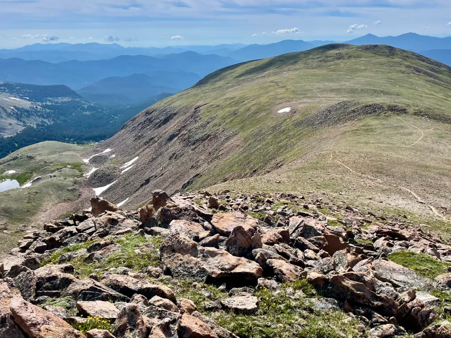 Looking back from near the top of Mt. Flora
