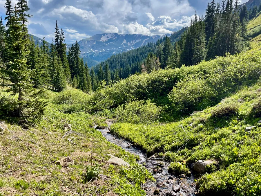 A stream near Stanley Mountain and Vasquez Peak