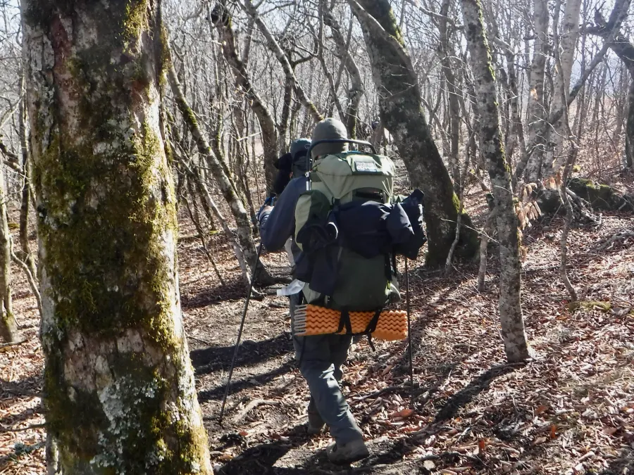 Hiking to Bradley Gap