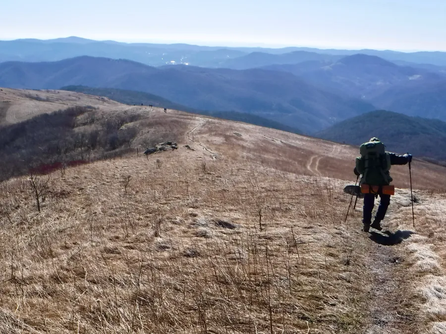 Heading down off the mountain