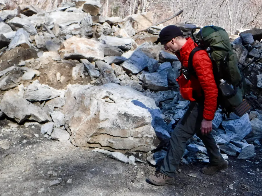 Ralph looking at rocks
