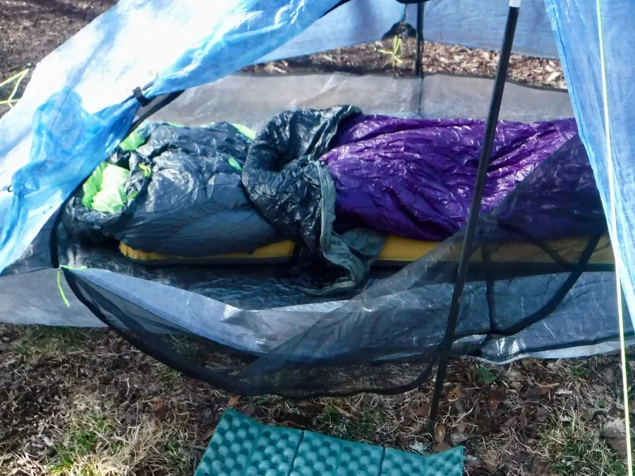 Inside my tent