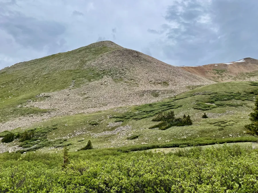 Looking up at the ridge from Grays Peak