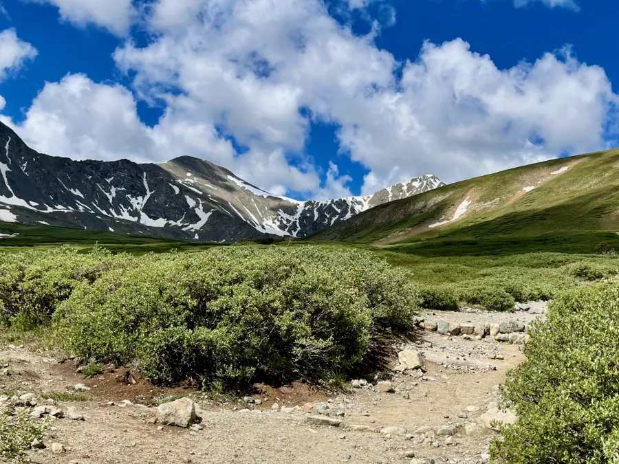 The trail leading to Torreys and Grays peaks