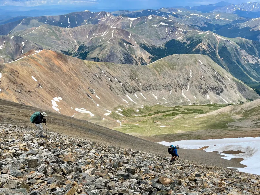 Going down Grays Peak the wrong way