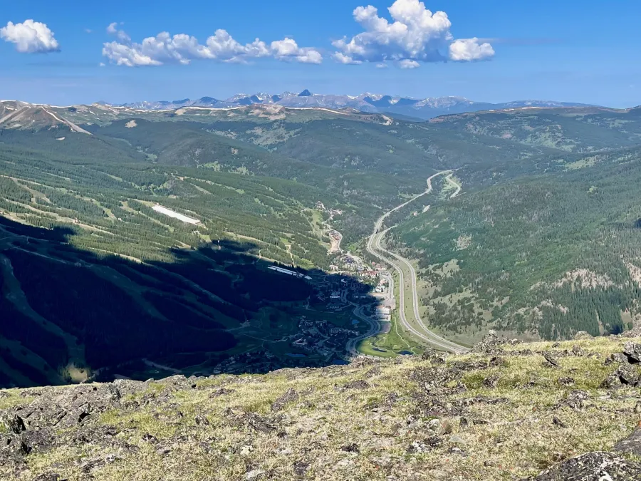 A view of Copper Mountain and I-70