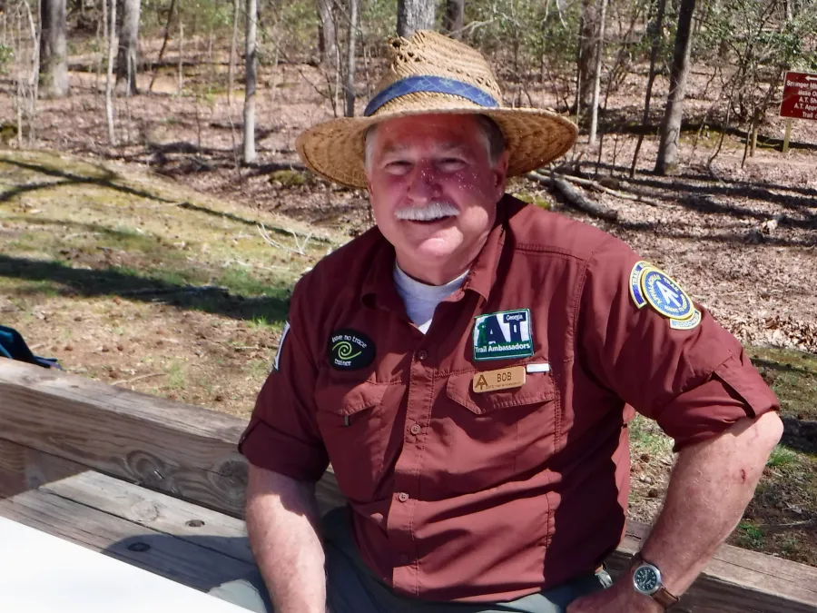 Blue, a trail volunteer