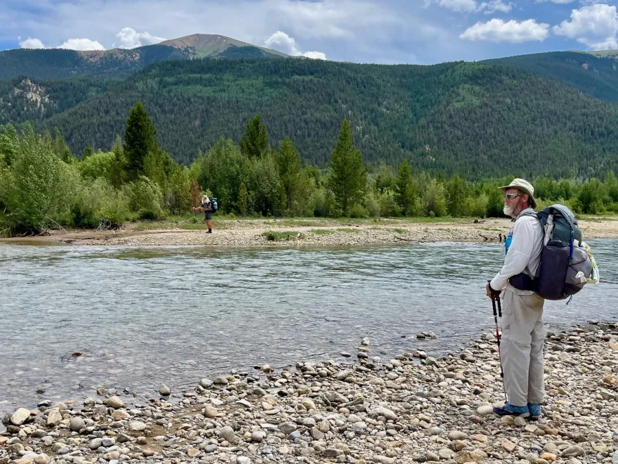 Fording a creek