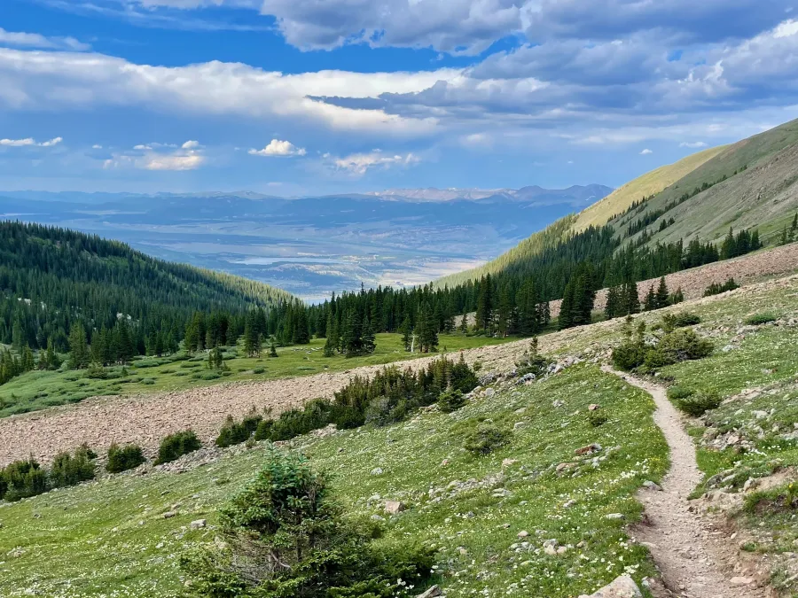 Looking back from Hope Pass