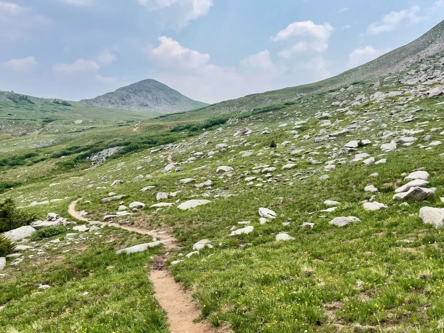 The stoney slope of a mountain