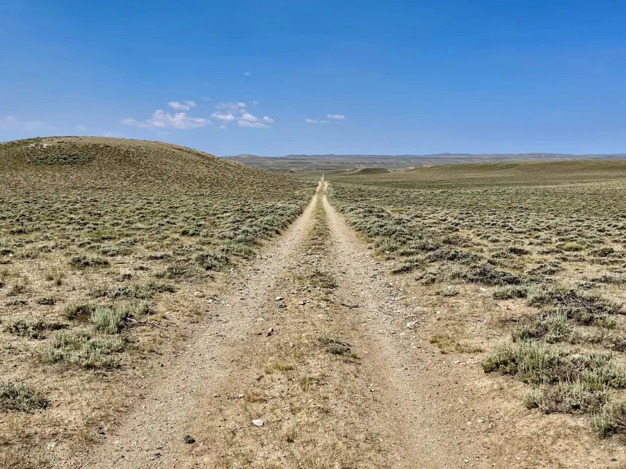 The trail seems to extend to infinity