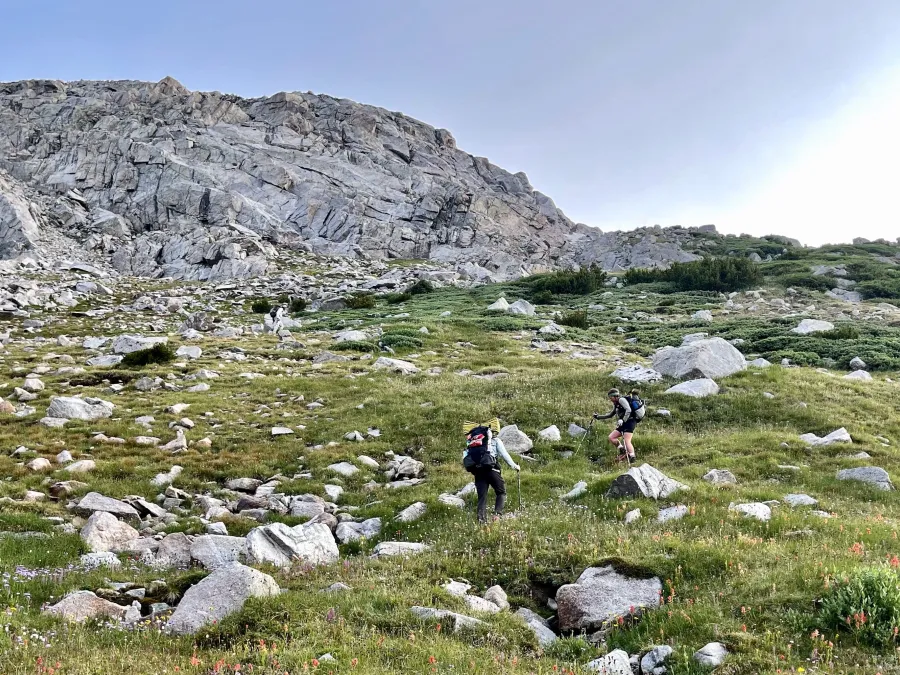 Climbing to Temple Pass