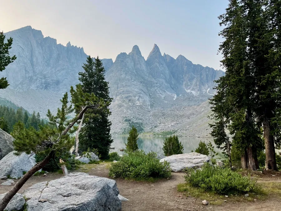 A campsite on Shadow Lake