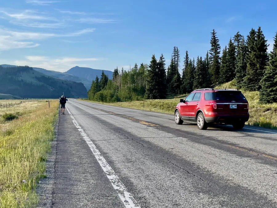 Walking on Colorado Highway 149