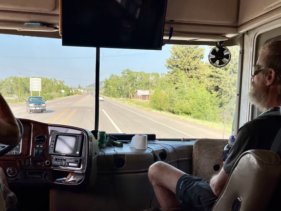 Inside the motorhome