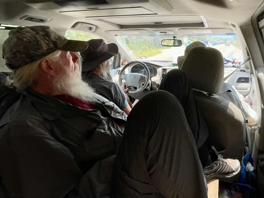 Riding in Lorax's minivan