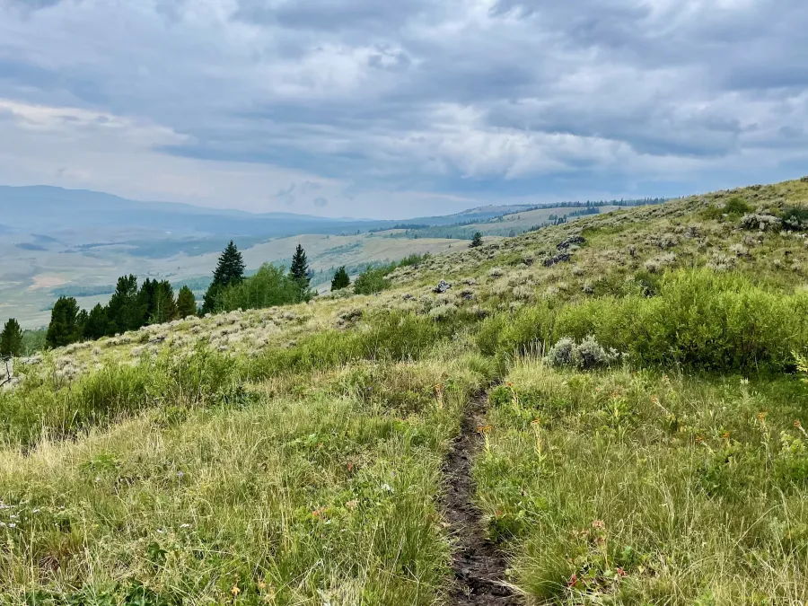 Climbing above Green River