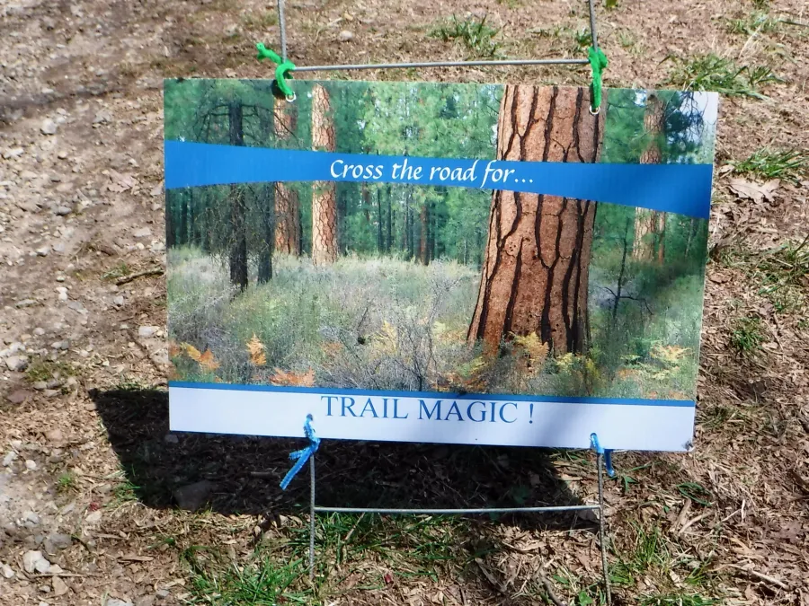Trail magic sign
