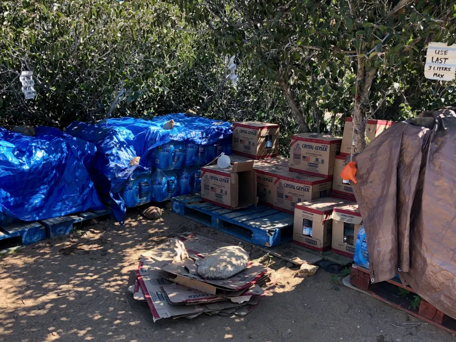 PCT water cache