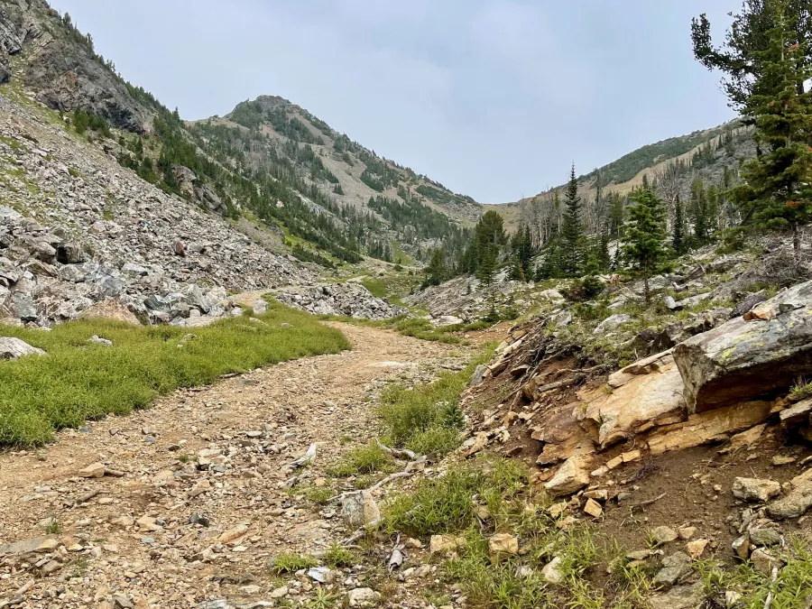 The road approaches the pass