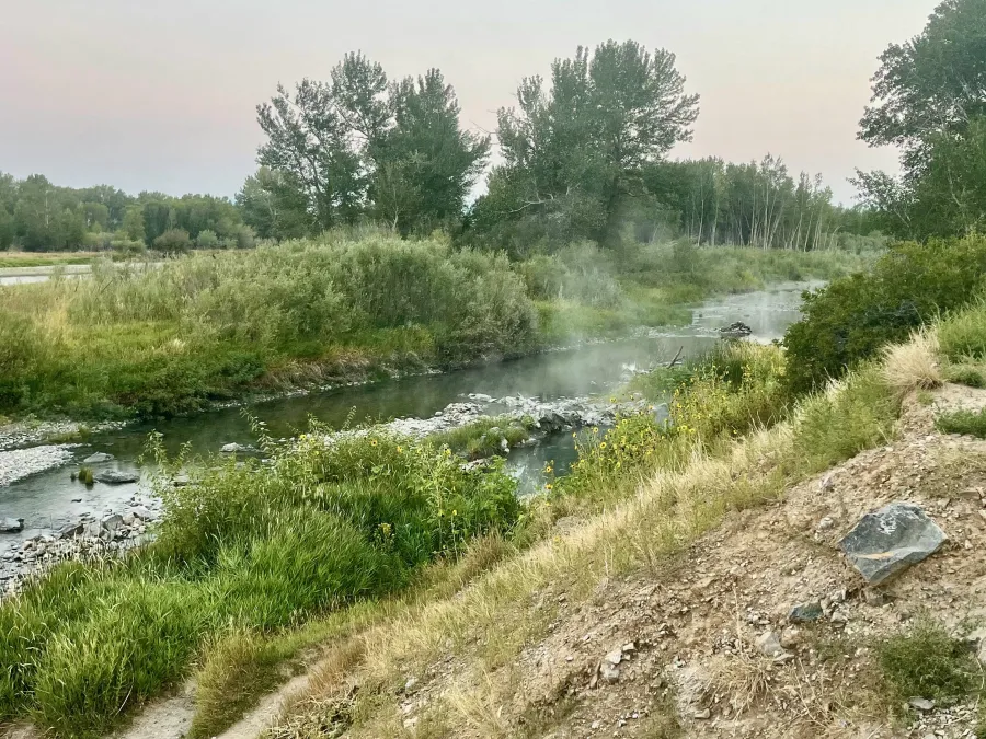 A hot spring feeding Jefferson River